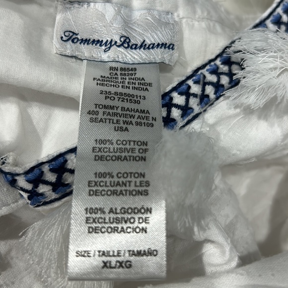 Tommy Bahama NWOT Embroidered tier cotton cover up - Picture 5 of 6
